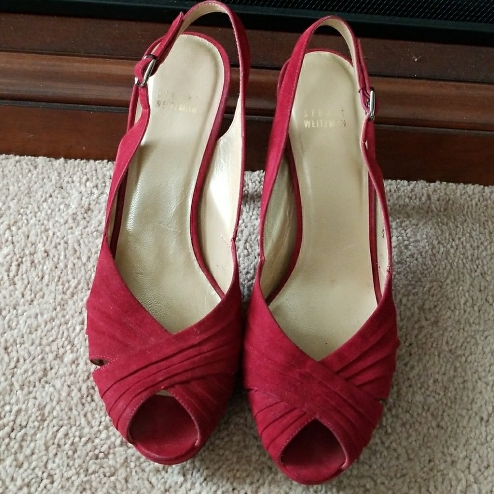 Stuart Weitzman peep toe pumps